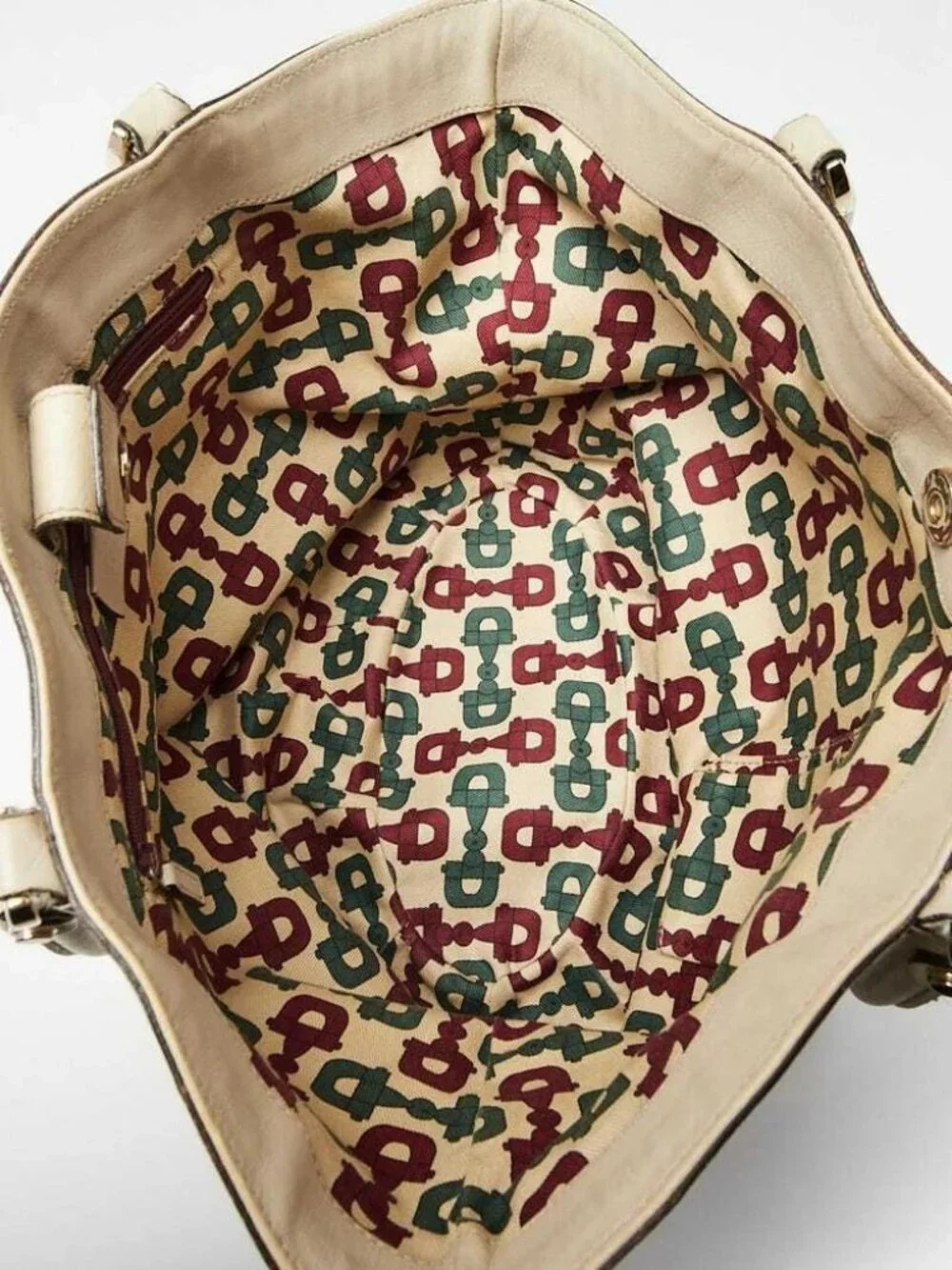 Gucci White Guccissima Leather D Ring Tote Bag